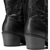 image:imageDREAM PAIRS Womens Western Cowboy Cowgirl Embroidered Ankle Boots Fashion Low chunky Heel Round Toe Fall Short Booties ShoesBlack