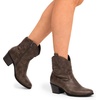 image:imageDREAM PAIRS Womens Western Cowboy Cowgirl Embroidered Ankle Boots Fashion Low chunky Heel Round Toe Fall Short Booties ShoesBrown