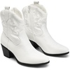 image:imageDREAM PAIRS Womens Western Cowboy Cowgirl Embroidered Ankle Boots Fashion Low chunky Heel Round Toe Fall Short Booties ShoesWhite