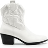 image:imageDREAM PAIRS Womens Western Cowboy Cowgirl Embroidered Ankle Boots Fashion Low chunky Heel Round Toe Fall Short Booties ShoesWhite