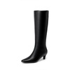 image:imageDREAM PAIRS Women Knee High Boots 2 Inch Kitten Heel Fashion Square Toe Wide Calf Long BootsBlack