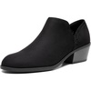 image:imageDREAM PAIRS Womens Ankle Boots Fall Boots Leather Thick Heel Side Zip Women Low Chunky Heeled BootiesBlacksuede