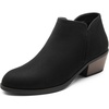 image:imageDREAM PAIRS Womens Ankle Boots Low Chunky Heel Comfortable Short Fall Booties ShoesBlacksuede