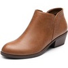 image:imageDREAM PAIRS Womens Ankle Boots Low Chunky Heel Comfortable Short Fall Booties ShoesBrownpu