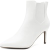 image:imageDREAM PAIRS Womens Pointed Toe Stiletto High Heel Ankle BootiesKizzy1 WhitePu