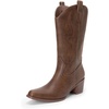 image:imageDREAM PAIRS Womens Square Toe Cowboy Mid Calf Western BootsBrownpu