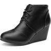 image:imageDREAM PAIRS Womens Wedge Boots Casual Fashion Lace Up Low Heel Ankle Booties ShoesBlackPu
