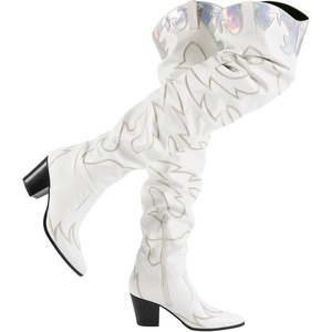 image:imageDREAM PAIRS Western Cowboy Boots Over The Knee Western Cowgirl Boots Women Thigh High BootsWhite