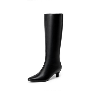 image:imageDREAM PAIRS Women Knee High Boots 2 Inch Kitten Heel Fashion Square Toe Wide Calf Long BootsBlack