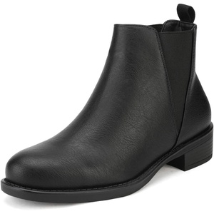 image:imageDREAM PAIRS Womens Ankle Boots Chunky Low Heel Chelsea Booties Slip On Elastic Fall Short BootsBlackPu