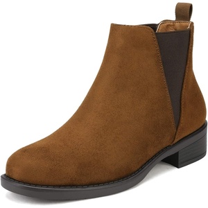 image:imageDREAM PAIRS Womens Ankle Boots Chunky Low Heel Chelsea Booties Slip On Elastic Fall Short BootsCamel
