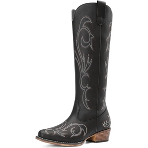 image:imageDREAM PAIRS Womens Cowboy Knee High Western BootsBlack
