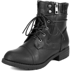 image:imageDREAM PAIRS Womens Lace Up Combat boots Ankle BootiesBlack