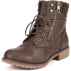 image:imageDREAM PAIRS Womens Lace Up Combat boots Ankle BootiesBrown