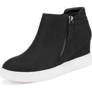 image:imageDREAM PAIRS Womens Platform Wedge Sneakers Ankle BootiesBlack