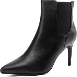 image:imageDREAM PAIRS Womens Pointed Toe Stiletto High Heel Ankle BootiesKizzy1 BlackPu