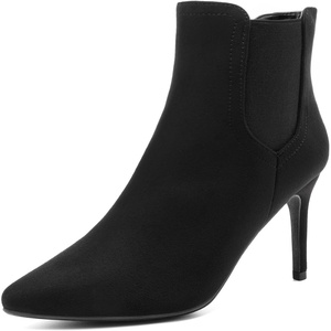 image:imageDREAM PAIRS Womens Pointed Toe Stiletto High Heel Ankle BootiesKizzy1 BlackSuede