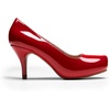 image:imageDREAM PAIRS Tiffany Womens Classic Elegant Versatile Low Stiletto Heel Dress Platform Pumps ShoesRedPat