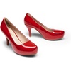 image:imageDREAM PAIRS Tiffany Womens Classic Elegant Versatile Low Stiletto Heel Dress Platform Pumps ShoesRedPat