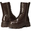 image:imageDREAM PAIRS Womens Combat Boots Lace up Mid Calf Boots Low Heel Chunky Platform Lug Sole Riding BootsBrown