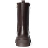 image:imageDREAM PAIRS Womens Combat Boots Lace up Mid Calf Boots Low Heel Chunky Platform Lug Sole Riding BootsBrownpu