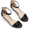 image:imageDREAM PAIRS Womens Fiona Fashion Stilettos Open Toe Pump Heeled SandalsBlackSatin
