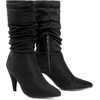 image:imageDREAM PAIRS Womens High Heel Mid Calf Boots Slouchy Pointed Toe Fall BootsBlackK