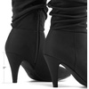 image:imageDREAM PAIRS Womens High Heel Mid Calf Boots Slouchy Pointed Toe Fall BootsBlackK