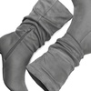 image:imageDREAM PAIRS Womens High Heel Mid Calf Boots Slouchy Pointed Toe Fall BootsLight GreyK