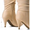image:imageDREAM PAIRS Womens High Heel Mid Calf Boots Slouchy Pointed Toe Fall BootsNudeK