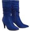 image:imageDREAM PAIRS Womens High Heel Mid Calf Boots Slouchy Pointed Toe Fall BootsRoyal BlueK
