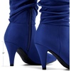 image:imageDREAM PAIRS Womens High Heel Mid Calf Boots Slouchy Pointed Toe Fall BootsRoyal BlueK