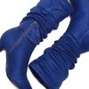 image:imageDREAM PAIRS Womens High Heel Mid Calf Boots Slouchy Pointed Toe Fall BootsRoyal BlueK