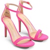 image:imageDREAM PAIRS Womens High Heels Flower Ankle Strap Stilettos Round Open Toe Dressy Sexy SandalsHot Pinksuede