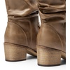 image:imageDREAM PAIRS Womens Modern Western Cowboy Boots Mid Calf Round toe Chunky Heel Cowgirl Country Ankle Boots with Pull On TabsMocha
