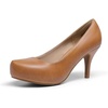 image:imageDREAM PAIRS Tiffany Womens Classic Elegant Versatile Low Stiletto Heel Dress Platform Pumps ShoesTanPu