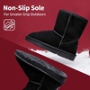 image:imageDREAM PAIRS Girls Boys Boots Kids Faux Fur Lined Winter Snow FuzzyClassic Kids Mid BootBlack