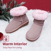 image:imageDREAM PAIRS Girls Boys Boots Kids Faux Fur Lined Winter Snow FuzzyClassic Kids Mid BootPink