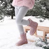 image:imageDREAM PAIRS Girls Boys Boots Kids Faux Fur Lined Winter Snow FuzzyClassic Kids Mid BootPink