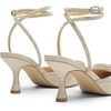 image:imageDREAM PAIRS Kitten Heels Rhinestone Bow Ankle Strap Stiletto Pointed Closed Toe Heels for Women Pumps Wedding Bridal Party Dress ShoesGold