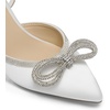 image:imageDREAM PAIRS Kitten Heels Rhinestone Bow Ankle Strap Stiletto Pointed Closed Toe Heels for Women Pumps Wedding Bridal Party Dress ShoesWhite
