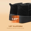 image:imageDREAM PAIRS Platform Mini Boots for Women Suede Genuine Leather Classic Winter Ankle Snow Boots with Memory Foam Insole Lightweight AntiSlip Outsole FuzzyClassicBlack