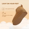 image:imageDREAM PAIRS Platform Mini Boots for Women Suede Genuine Leather Classic Winter Ankle Snow Boots with Memory Foam Insole Lightweight AntiSlip Outsole FuzzyClassicChestnut