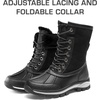 image:imageDREAM PAIRS Snow Boots for Women Waterproof Mid Calf Lace Up Duck Boots Warm Faux Fur FuzzyGo Bold Winter Boots for Outdoor