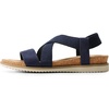 image:imageDREAM PAIRS Womens Comfortable Low Wedge Sandals Open Toe Slip On Strappy Flat Sandals Lightweight Summer ShoesBlue