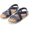 image:imageDREAM PAIRS Womens Comfortable Low Wedge Sandals Open Toe Slip On Strappy Flat Sandals Lightweight Summer ShoesNavy