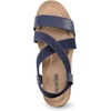image:imageDREAM PAIRS Womens Comfortable Low Wedge Sandals Open Toe Slip On Strappy Flat Sandals Lightweight Summer ShoesNavy