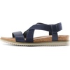 image:imageDREAM PAIRS Womens Comfortable Low Wedge Sandals Open Toe Slip On Strappy Flat Sandals Lightweight Summer ShoesNavy