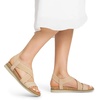 image:imageDREAM PAIRS Womens Comfortable Low Wedge Sandals Open Toe Slip On Strappy Flat Sandals Lightweight Summer ShoesNude
