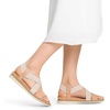 image:imageDREAM PAIRS Womens Comfortable Low Wedge Sandals Open Toe Slip On Strappy Flat Sandals Lightweight Summer ShoesNudeWhite